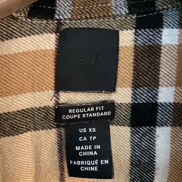 H&M Men’s Flannel XS - Picture 3 of 4